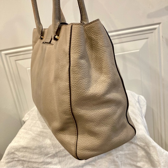 MICHAEL KORS Tan Leather Raven Hamilton Jet Set Flap Tote Shoulder Bag - Picture 10 of 11